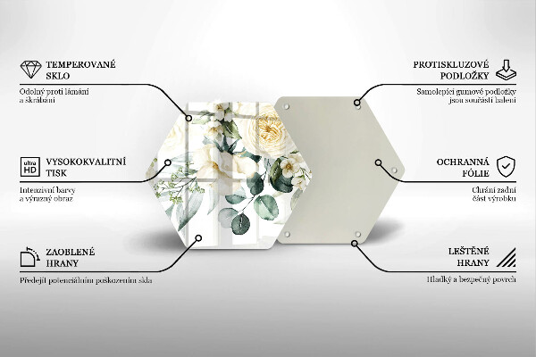 Deska kuchenna Akwarelowe kwiaty