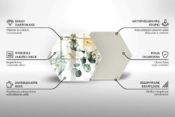 Deska kuchenna Akwarelowe kwiaty