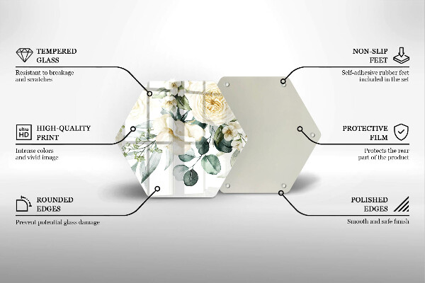 Deska kuchenna Akwarelowe kwiaty