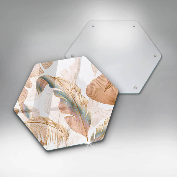 Deska kuchenna Boho pióra i liście