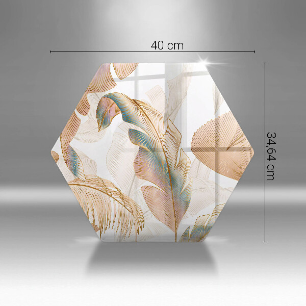 Deska kuchenna Boho pióra i liście