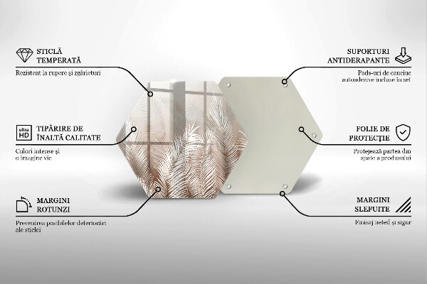 Deska kuchenna Roślinność boho liście