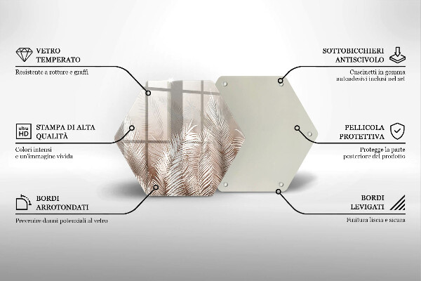 Deska kuchenna Roślinność boho liście