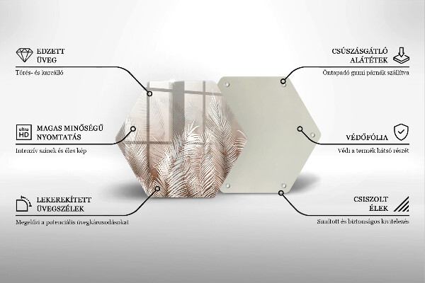 Deska kuchenna Roślinność boho liście