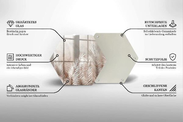 Deska kuchenna Roślinność boho liście