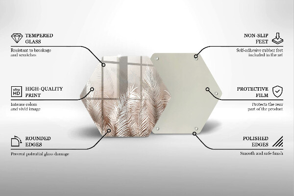 Deska kuchenna Roślinność boho liście