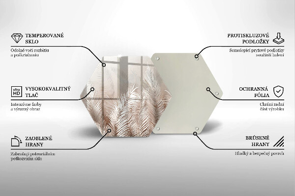 Deska kuchenna Roślinność boho liście