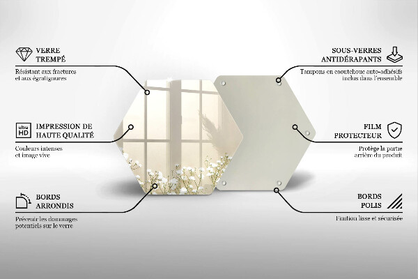 Deska kuchenna Gipsówka boho kwiaty