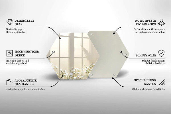 Deska kuchenna Gipsówka boho kwiaty