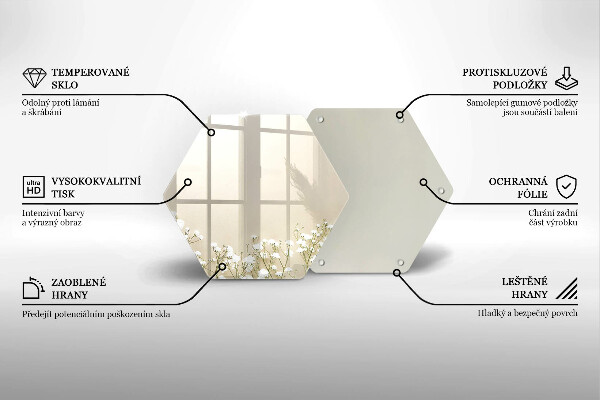 Deska kuchenna Gipsówka boho kwiaty