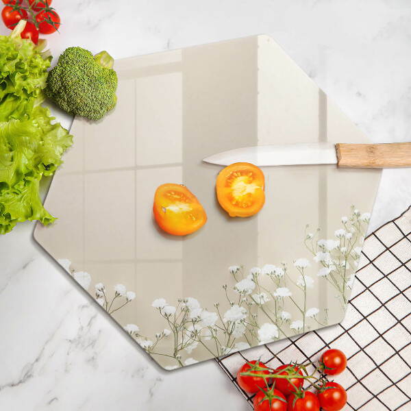 Deska kuchenna Gipsówka boho kwiaty