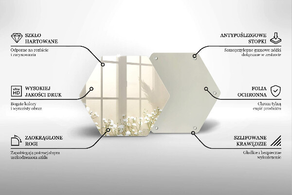 Deska kuchenna Gipsówka boho kwiaty