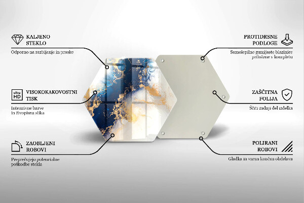 Deska kuchenna Abstrakcja z błękitem