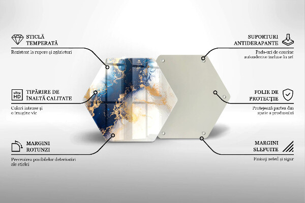 Deska kuchenna Abstrakcja z błękitem