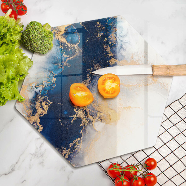 Deska kuchenna Abstrakcja z błękitem