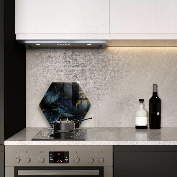 Deska kuchenna Ozdobne liście ze złotem