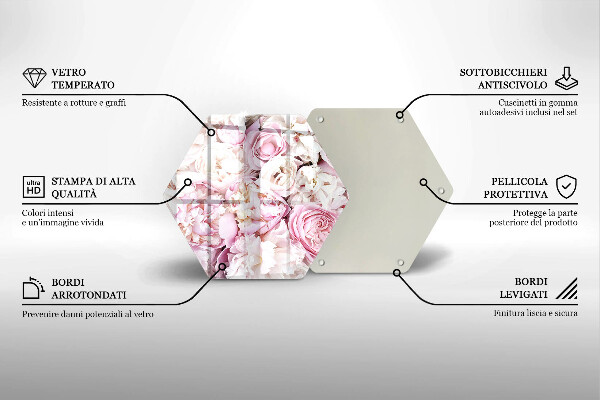 Deska kuchenna Bukiet piwonii