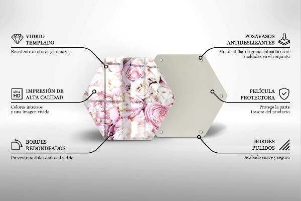 Deska kuchenna Bukiet piwonii