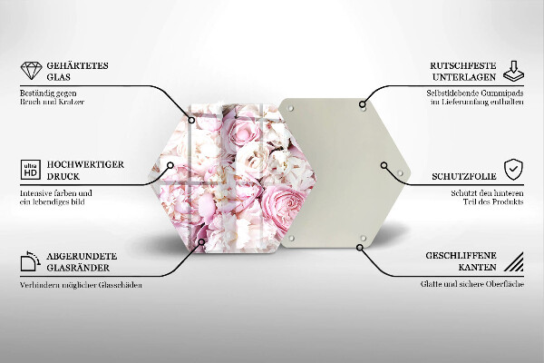 Deska kuchenna Bukiet piwonii