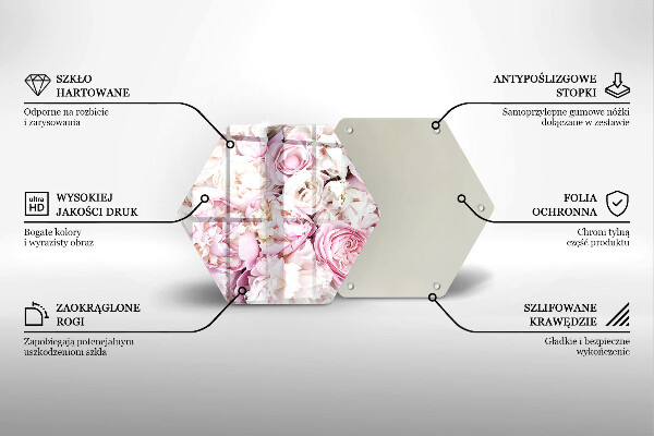 Deska kuchenna Bukiet piwonii
