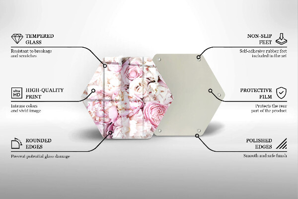 Deska kuchenna Bukiet piwonii