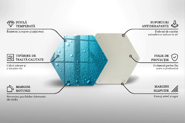 Deska szklana do kuchni Krople wody