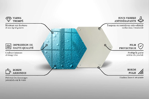 Deska szklana do kuchni Krople wody