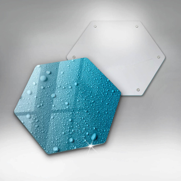 Deska szklana do kuchni Krople wody