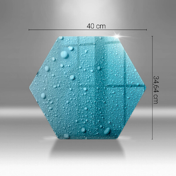 Deska szklana do kuchni Krople wody