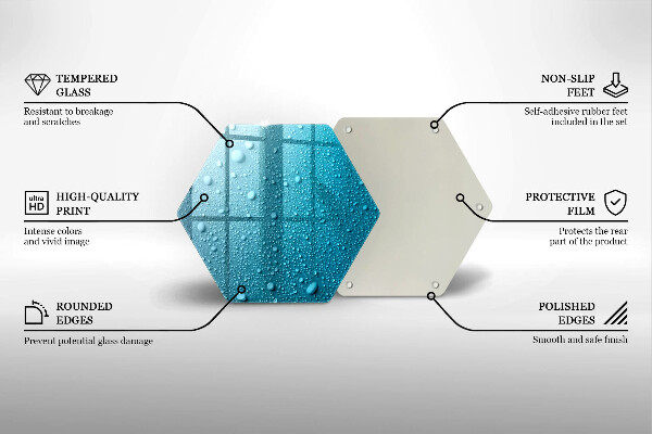 Deska szklana do kuchni Krople wody