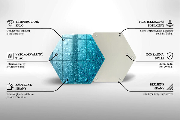 Deska szklana do kuchni Krople wody