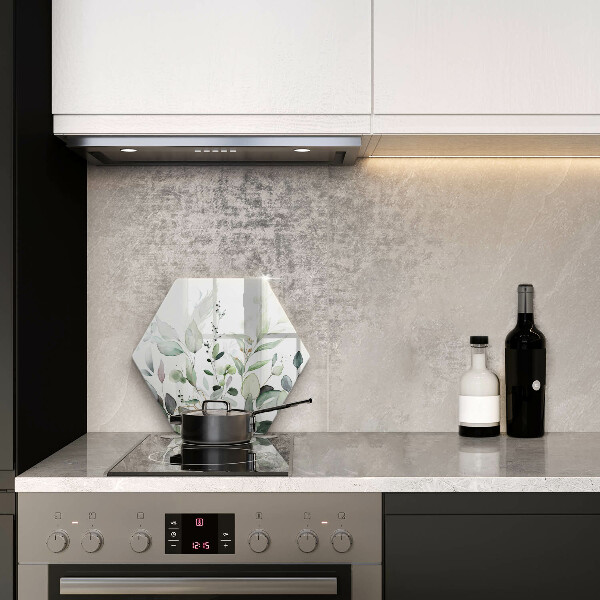 Deska szklana do kuchni Akwarelowe rośliny