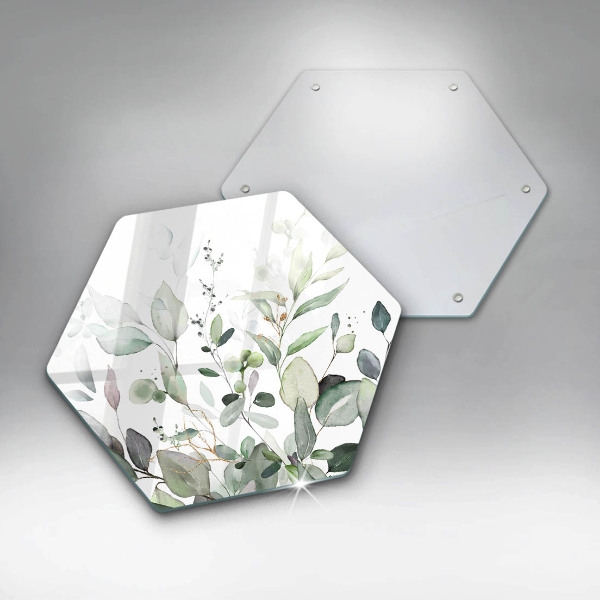 Deska szklana do kuchni Akwarelowe rośliny