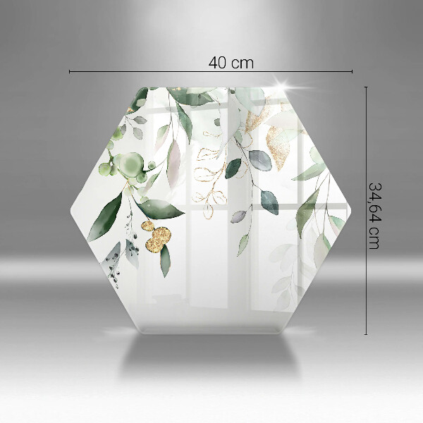 Deska szklana do kuchni Akwarelowe liście