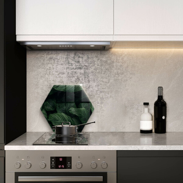 Deska szklana do kuchni Ciemne liście