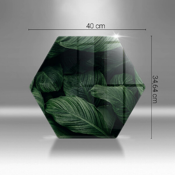 Deska szklana do kuchni Ciemne liście