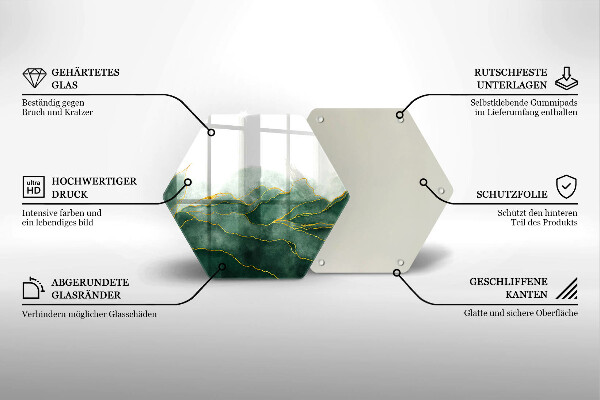 Deska szklana do kuchni Abstrakcja natura