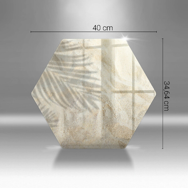 Deska szklana do kuchni Liście palmy i piasek