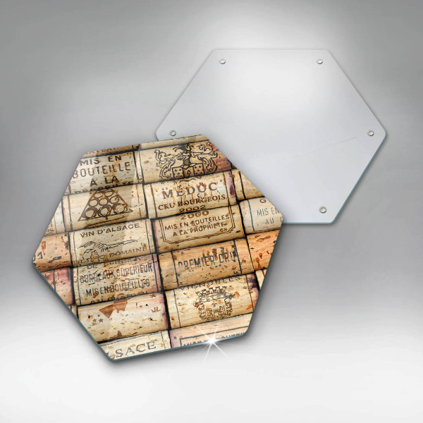 Deska szklana do kuchni Stare korki wina