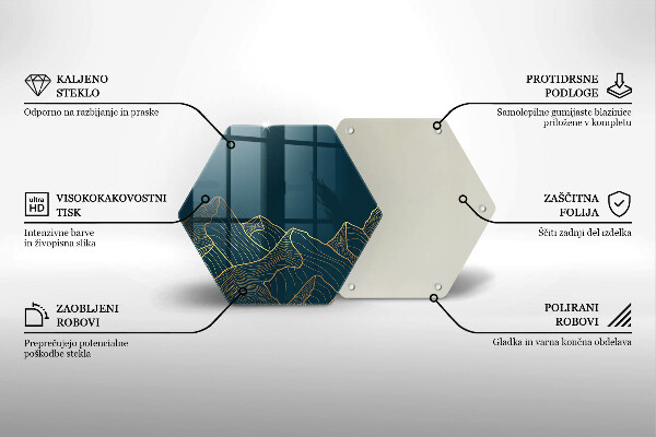 Deska szklana do kuchni Abstrakcyjne góry