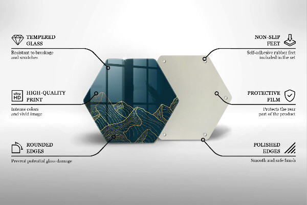 Deska szklana do kuchni Abstrakcyjne góry