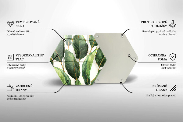 Deska szklana do kuchni Liście bananowca