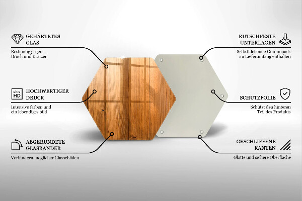 Deska szklana do kuchni Drewniane deski