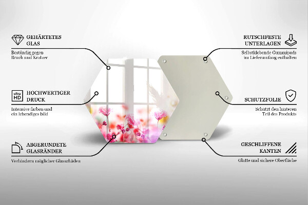 Deska szklana do kuchni Łąka kwiatów