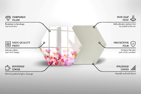 Deska szklana do kuchni Łąka kwiatów