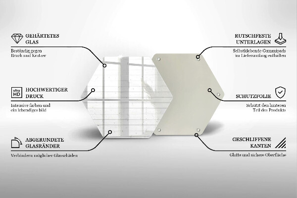 Deska szklana do kuchni Nowoczesne jasne deski