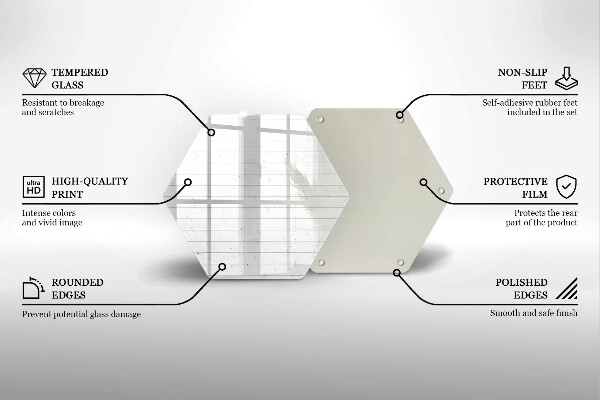 Deska szklana do kuchni Nowoczesne jasne deski