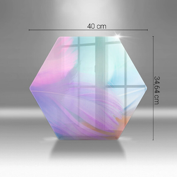 Deska szklana do kuchni Pastelowe piórka