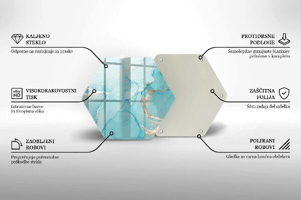 Deska szklana do kuchni Abstrakcja kamień