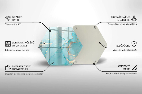 Deska szklana do kuchni Abstrakcja kamień